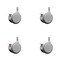 Service Caster 3 Inch MRI Safe Casters with Brakes, 7/16 Inch Grip Ring Stem, Set of 4, SCC, 4PK SCC-GR02S75-TPR-GRY-B-71678-MRI-4 - alternate 1